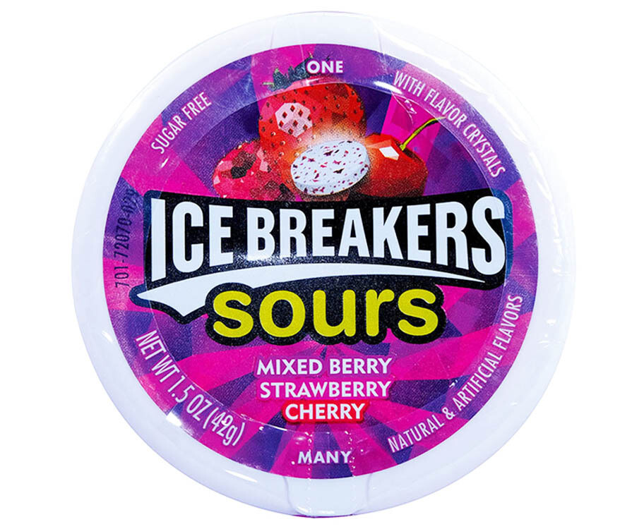 Ice Breakers Sours Mixed Berry Strawberry Cherry 42g