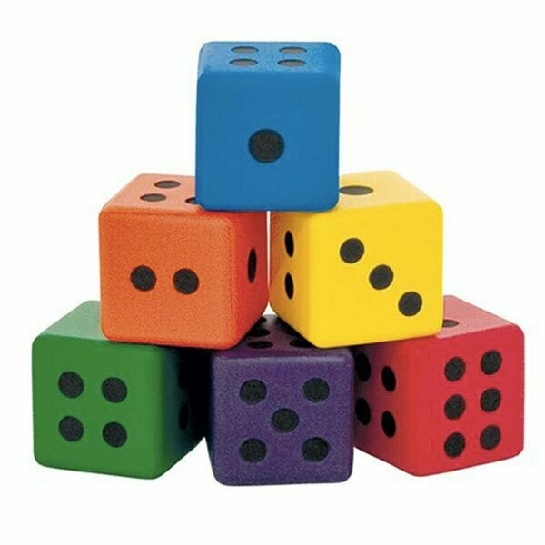 1pc/6pcs-Large Soft Foam Dice Set