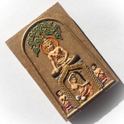 Pra Somdej Prok Po Chana Marn Hand Painted Jumbo Ongk Kroo Amulet with Dharani Earth Goddess - Pure Ittijae and Wan Powders - Ajarn Meng Khun Phaen Pra Somdej Prok Po Chana Marn Hand Painted Jumbo Ongk Kroo Amulet with Dharani Earth Goddess - Pure Ittijae and Wan Powders - Ajarn Meng Khun Phaen
