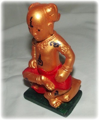 Kumarn Taep Metta Bad Upasak 5.5 Inch High Bucha Statue - Wai Kroo 2552 BE Edition - Takrut Spell insert to Protect & Remove Obstacles - Ajarn Tong Teng Kumarn Taep Metta Bad Upasak 5.5 Inch High Bucha Statue - Wai Kroo 2552 BE Edition - Takrut Spell insert to Protect & Remove Obstacles - Ajarn Tong Teng
