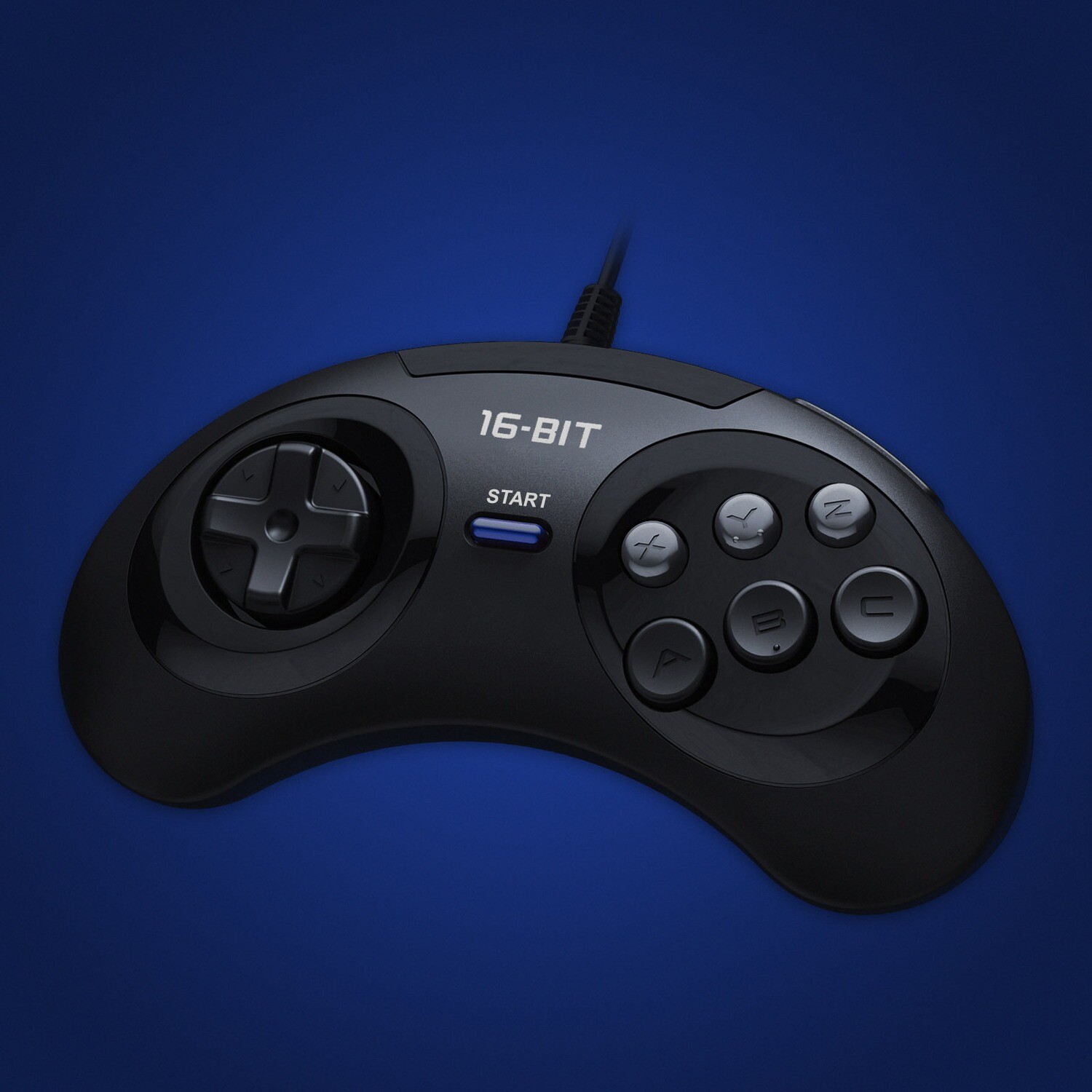 Sega Megadrive Genesis Controller Black