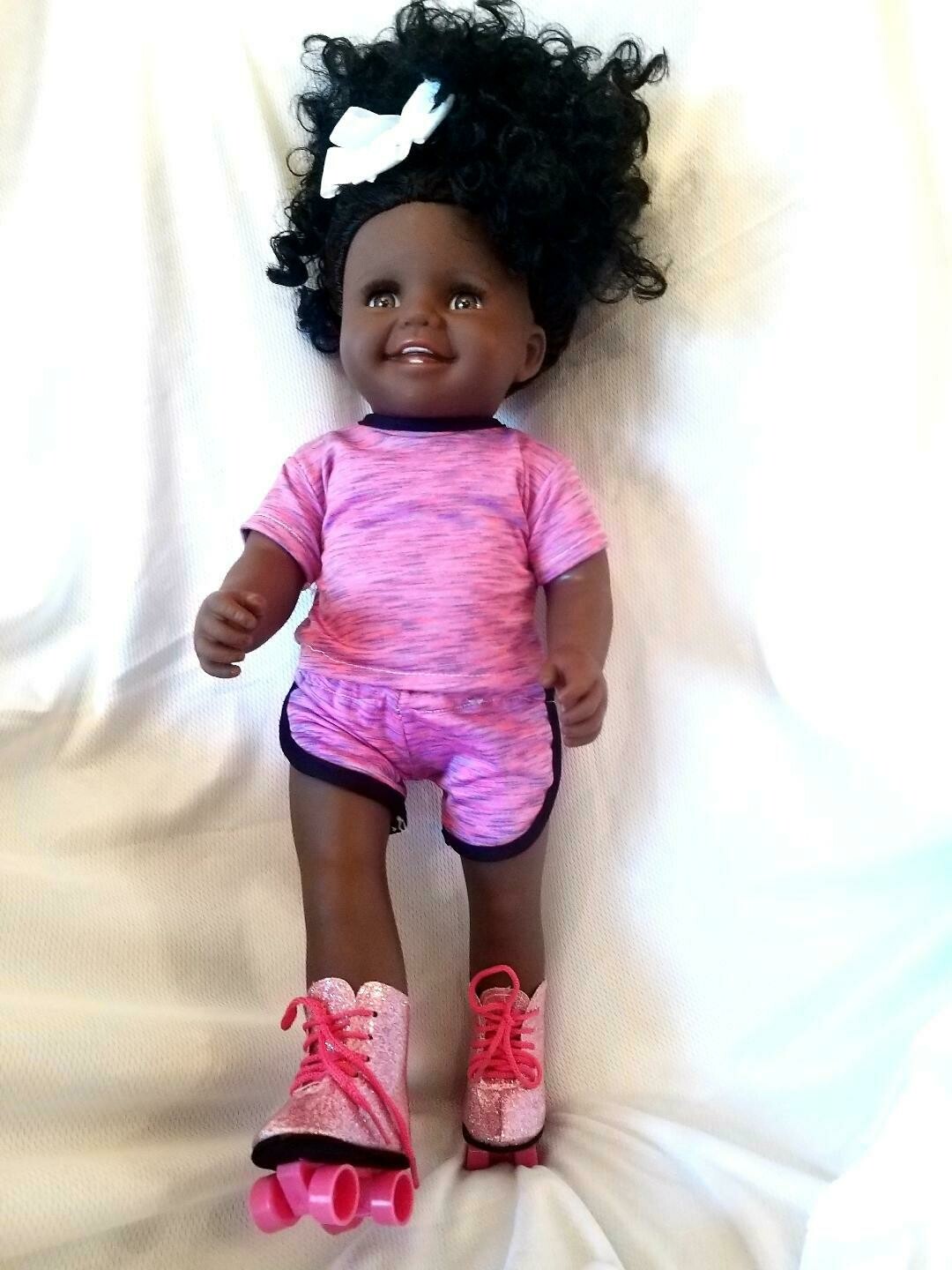 black baby skates doll