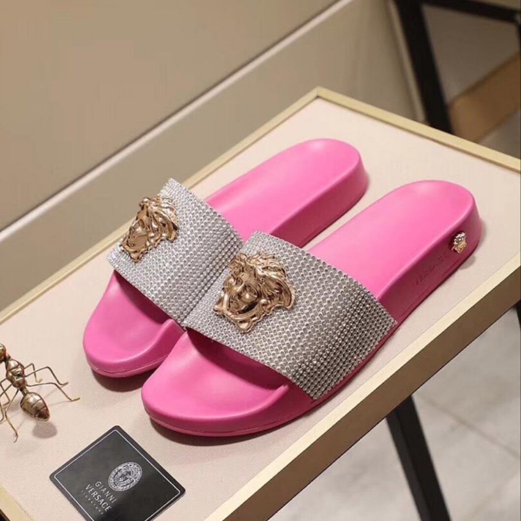 versace bling slides