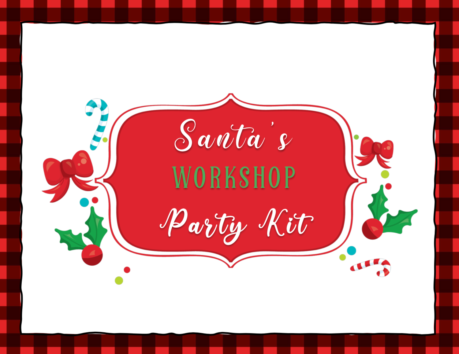 Santa's Themed Christmas Party Kit Pretty Printables