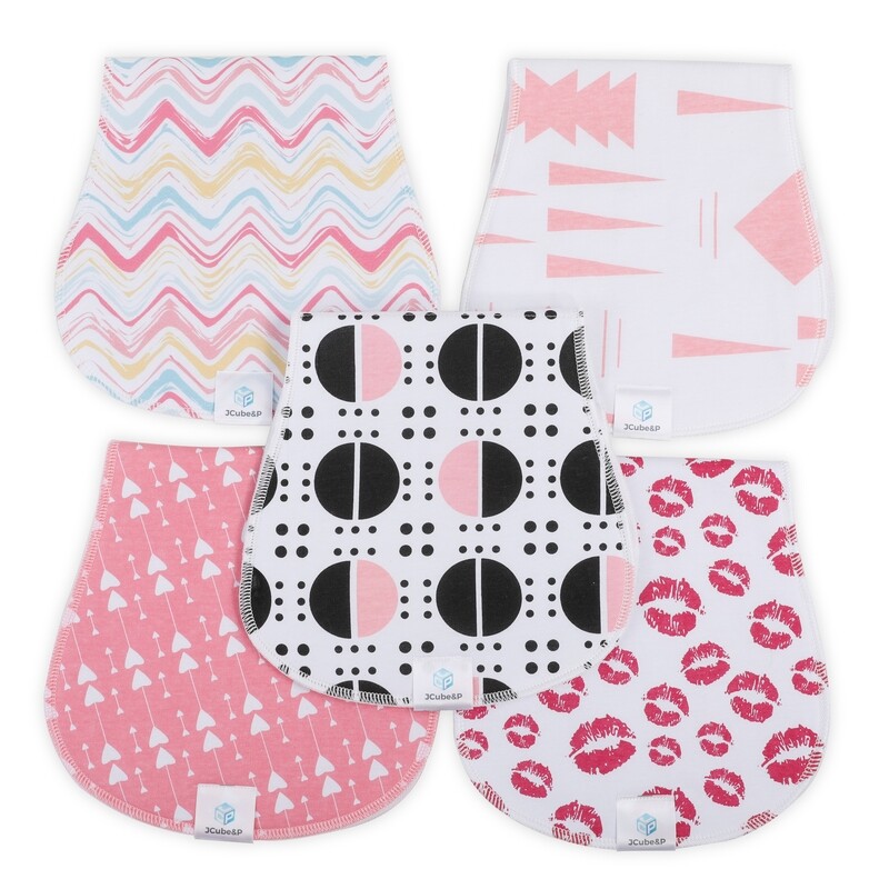 Burp Cloths Made of 100% Organic Cotton and Fleece layers - Soft & Absorbent Curvy Designs - Cute 5-Pack Baby Shower Gift Set for Newborns & Infants Burp Cloths Made of 100% Organic Cotton and Fleece layers - Soft & Absorbent Curvy Designs - Cute 5-Pack Baby Shower Gift Set for Newborns & Infants