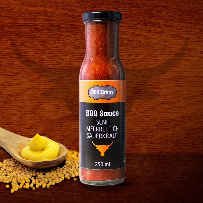 BBQ-Zirkus: Senf-Meerrettich-Sauerkraut BBQ-Sauce BBQ-Zirkus: Senf-Meerrettich-Sauerkraut BBQ-Sauce