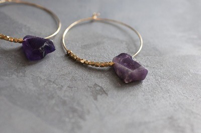 CREOLES AMY améthyste-Azucar Bijoux AMY_BO