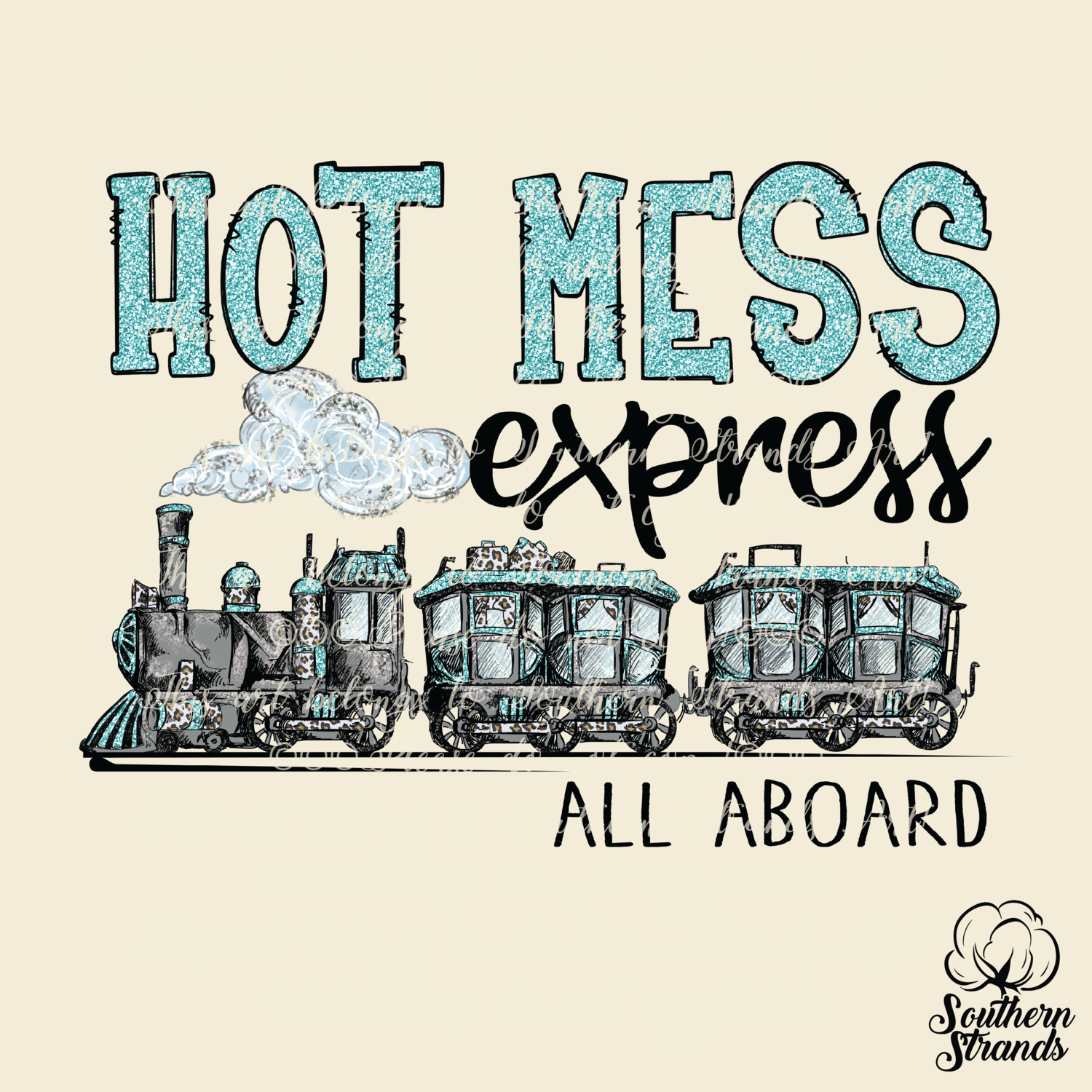 Hot Mess Express - WITHOUT Background Glitter