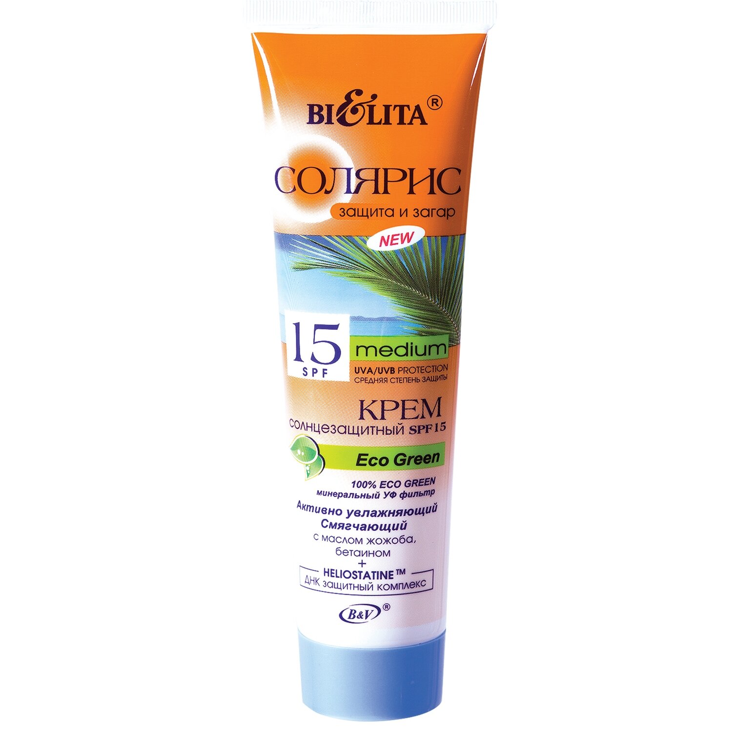 Белита | СОЛЯРИС | КРЕМ солнцезащитный SPF 15 Eco Green, 100 мл Белита | СОЛЯРИС | КРЕМ солнцезащитный SPF 15 Eco Green, 100 мл
