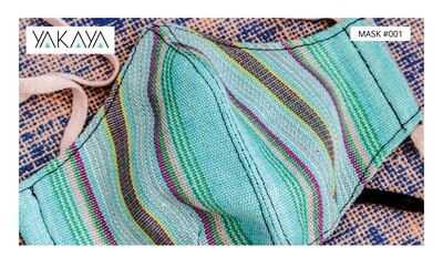 Gesichtsmaske / Behelfsmaske / Mund-Nasenbedeckung in IKAT Muster Stoff Guatemala mit Bio-Futter / Face Mask in Ikat pattern fabric Guatemala with organic lining Gesichtsmaske / Behelfsmaske / Mund-Nasenbedeckung in IKAT Muster Stoff Guatemala mit Bio-Futter / Face Mask in Ikat pattern fabric Guatemala with organic lining