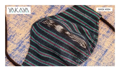 Gesichtsmaske / Behelfsmaske / Mund-Nasenbedeckung in IKAT Muster Stoff Guatemala mit Bio-Futter / Face Mask in Ikat pattern fabric Guatemala with organic lining Gesichtsmaske / Behelfsmaske / Mund-Nasenbedeckung in IKAT Muster Stoff Guatemala mit Bio-Futter / Face Mask in Ikat pattern fabric Guatemala with organic lining
