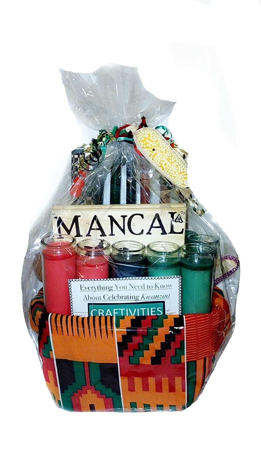 Seven Symbols Of Kwanzaa Celebration Gift Basket (25-Piece)