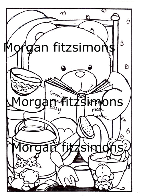 Morgan`s Teddy world  Digi Stamp 2