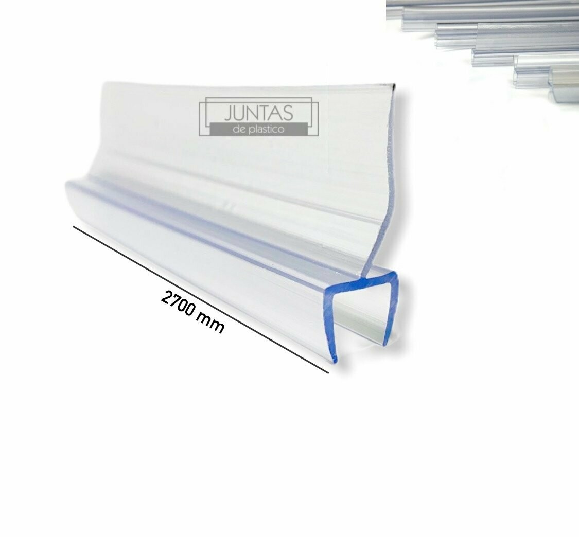 Junta de plastico para cristal de 10 mm, longitud 2.700 mm Junta de plastico para cristal de 10 mm, longitud 2.700 mm