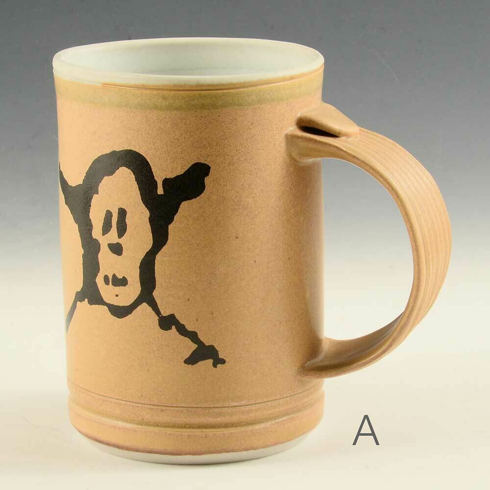 Mug - Pirate Graphic - Gold Colors - Porcelain Mug - Pirate Graphic - Gold Colors - Porcelain