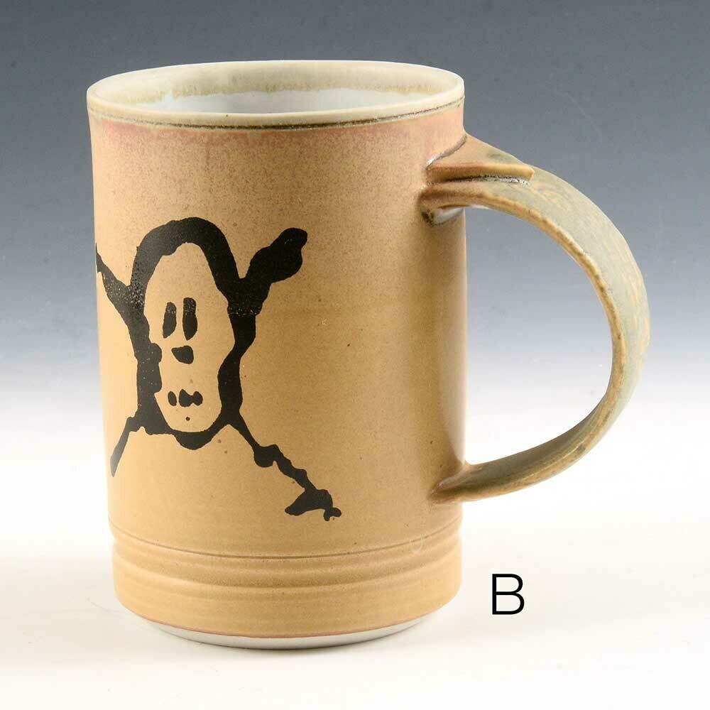 Mug - Pirate Graphic - Gold Colors - Porcelain Mug - Pirate Graphic - Gold Colors - Porcelain