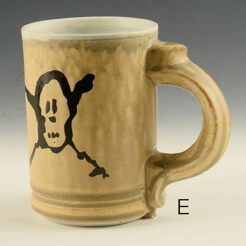 Mug - Pirate Graphic - Cascading Gold Colors - Porcelain Mug - Pirate Graphic - Cascading Gold Colors - Porcelain