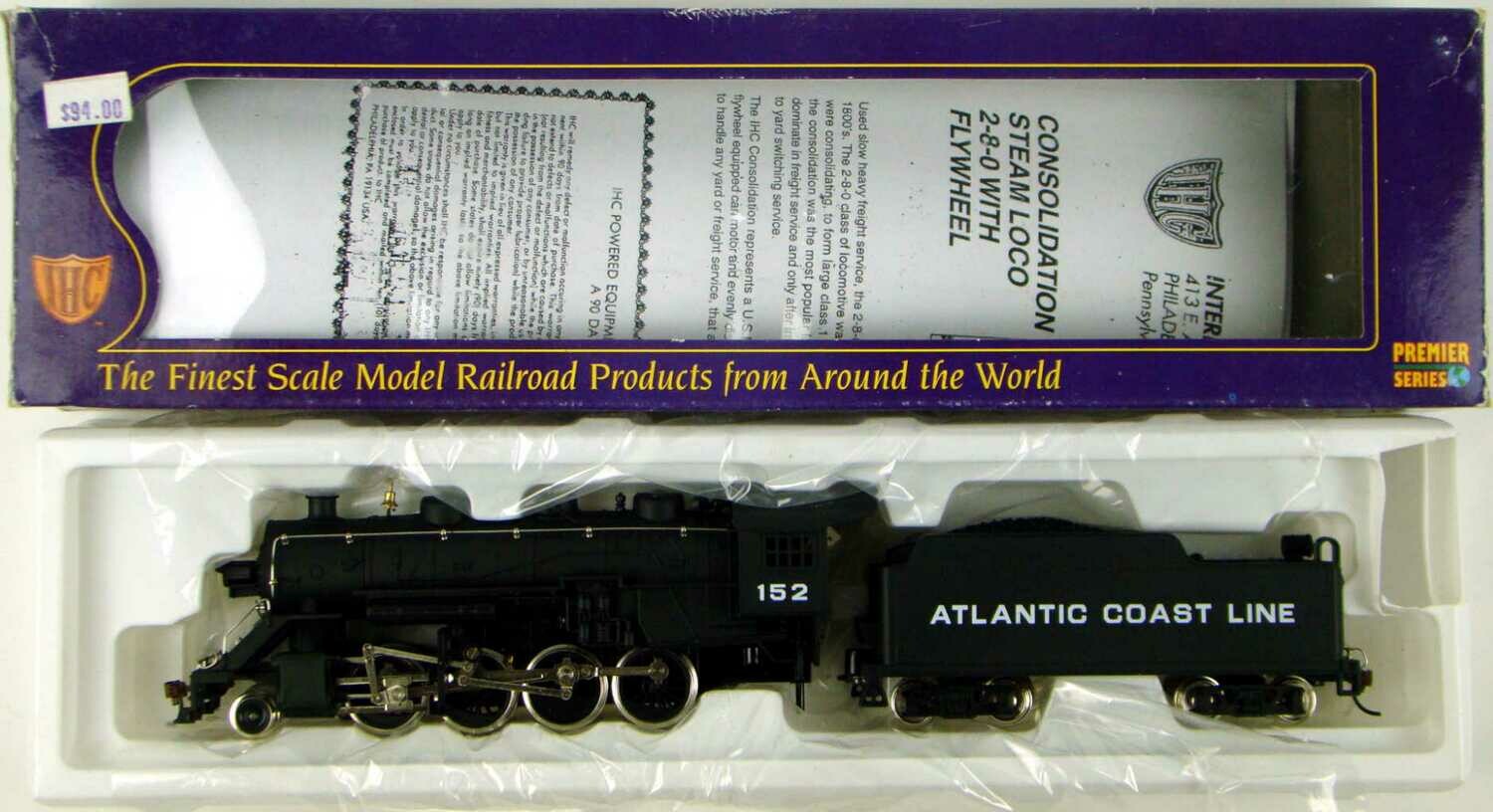 Ihc Premier M9501 Acl 2 8 0 Consolidation Locomotive Ho Scale