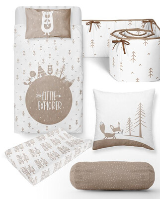 5 Piece Little Explorer Crib Bedding Set 5 Piece Little Explorer Crib Bedding Set
