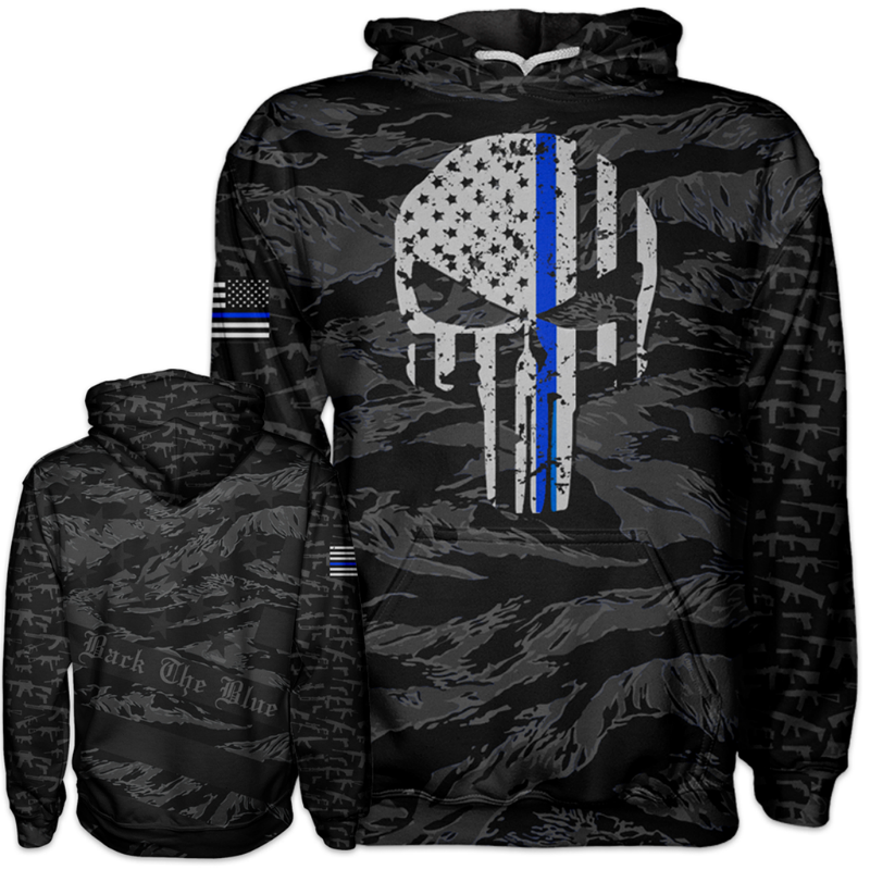 thin blue line hoodie women's