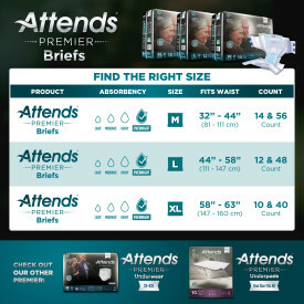 Attends Premier Brief X-Large, 40 count