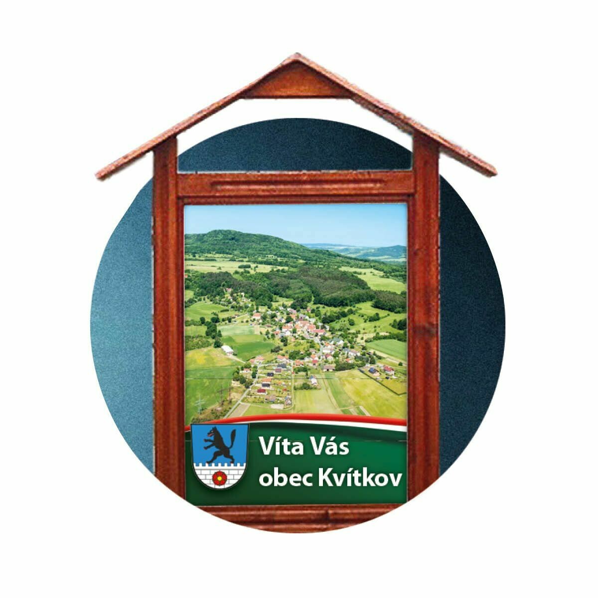 Drevený stojan s uvítacou tabuľou Drevený stojan s uvítacou tabuľou