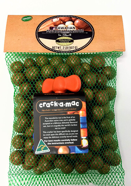 Crack-A-Mac with 2lbs Hawaiian Macadamia Nuts in Shell Crack-A-Mac with 2lbs Hawaiian Macadamia Nuts in Shell