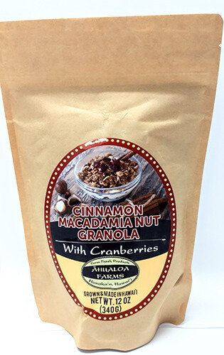 Cinnamon Macadamia Nut Granola with Cranberries 12oz Cinnamon Macadamia Nut Granola with Cranberries 12oz