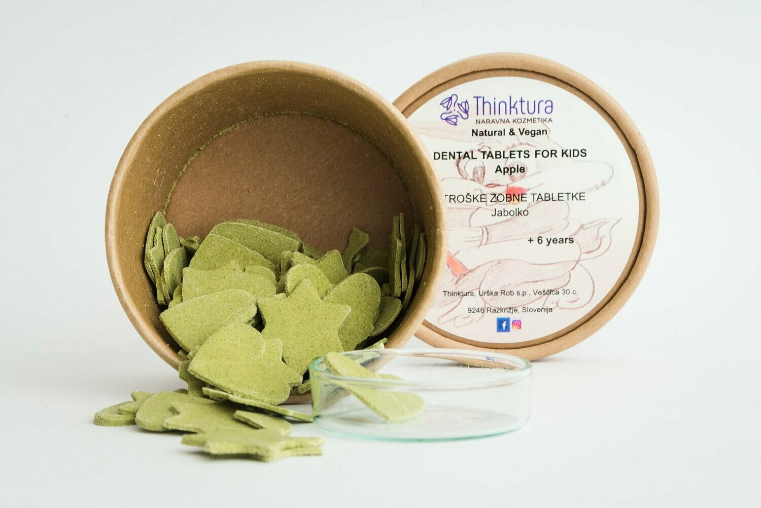 Thinktura otroške zobne tabletke - jabolko