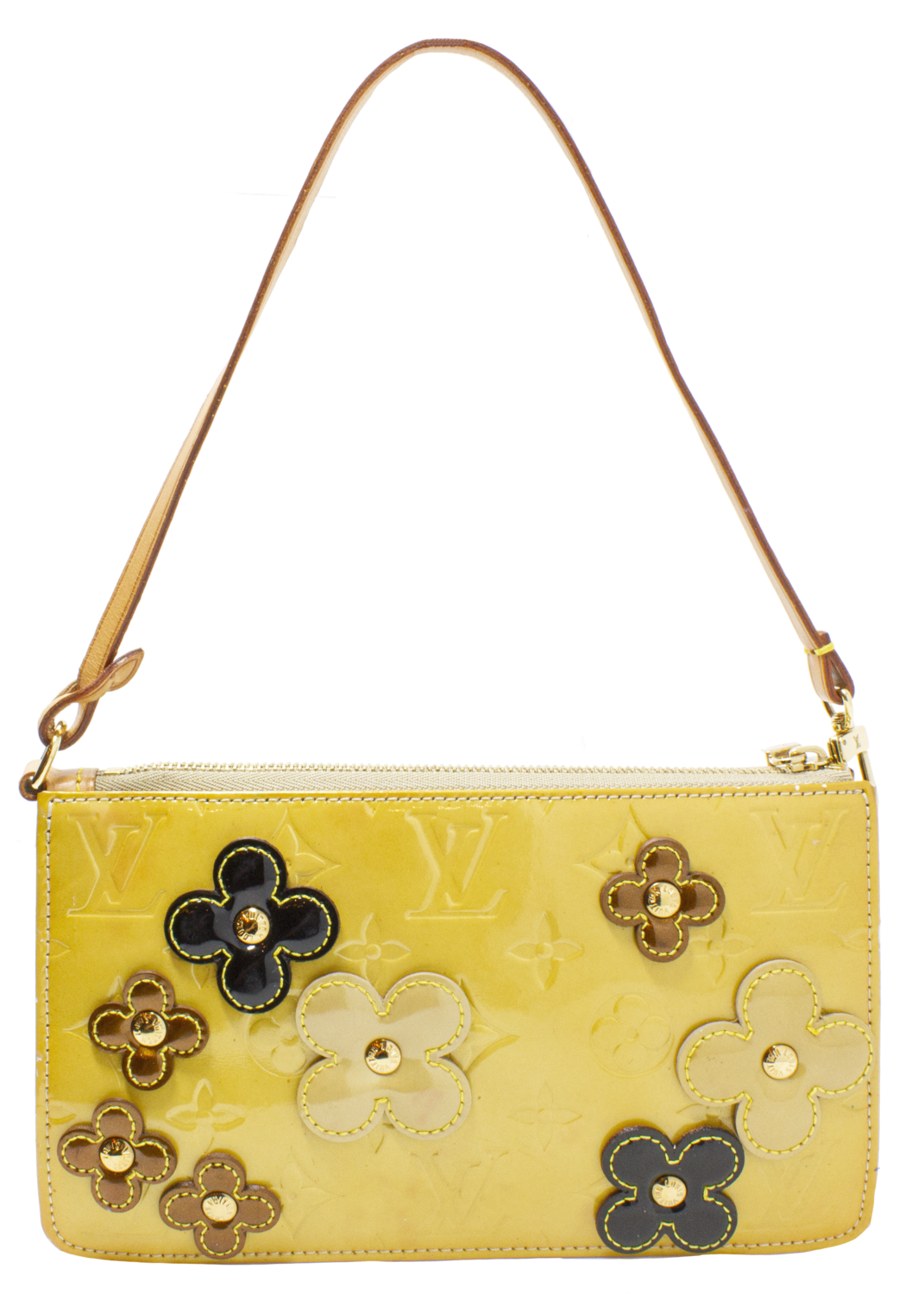 Louis Vuitton Yellow Vernis Fleurs Lexington Pochette | shop - Shop De Cru