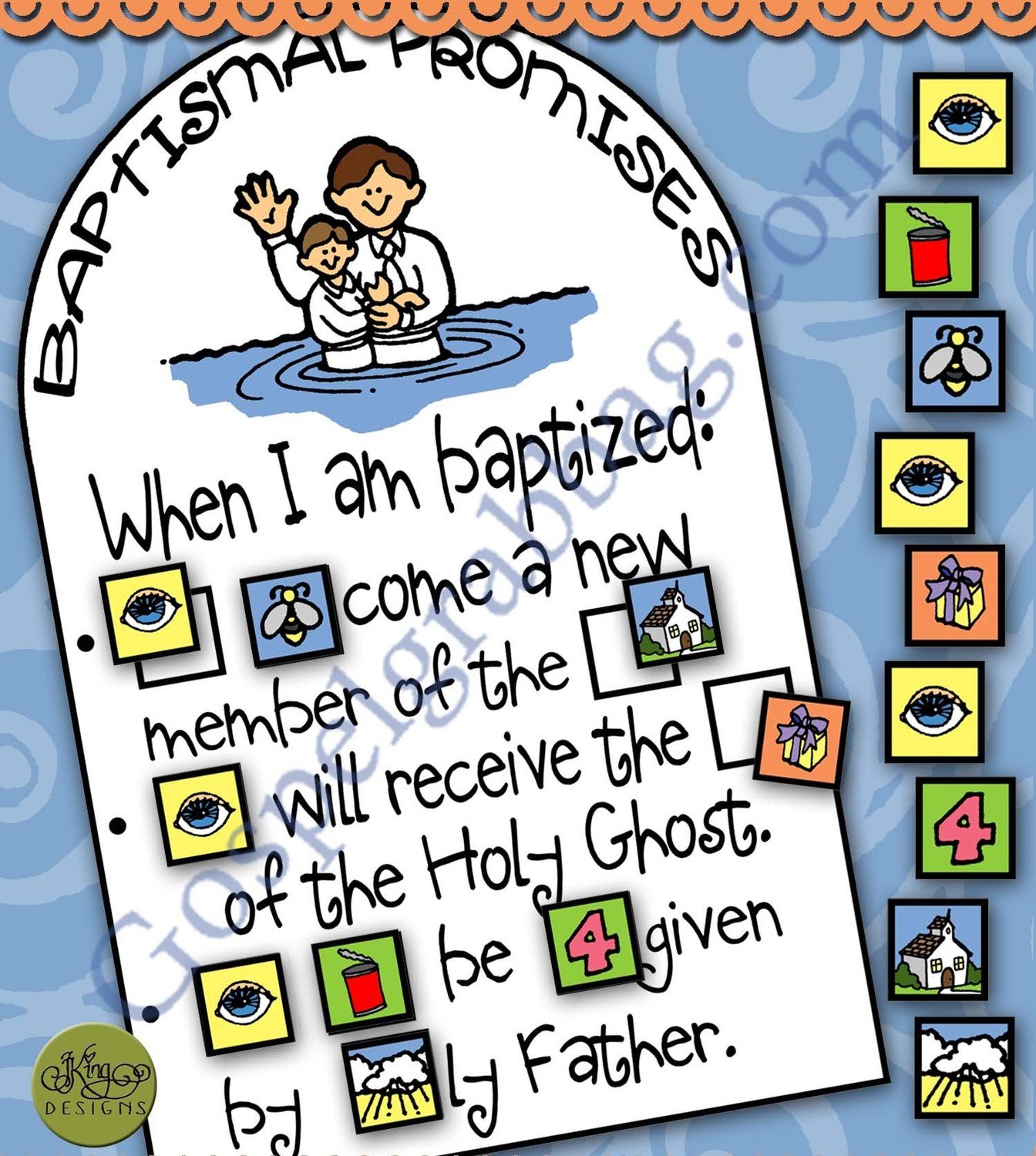 Baptismal Promises Poster Handout Activities Gospel Grab Bag