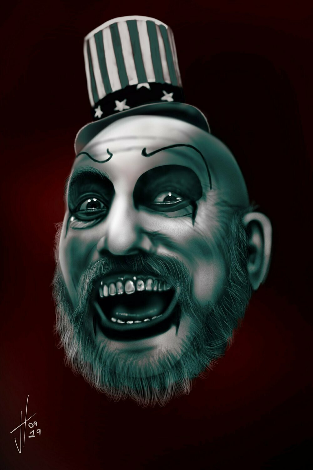 Captain Spaulding Sid Haig Portrait Print Captain Spaulding Sid Haig Portrait Print