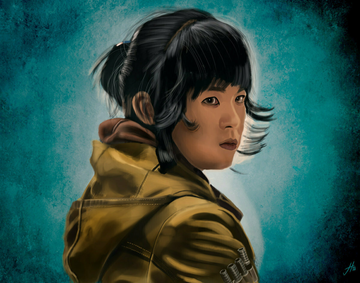 Star Wars Kelly Marie Tran as Rose Tico Art Print Star Wars Kelly Marie Tran as Rose Tico Art Print