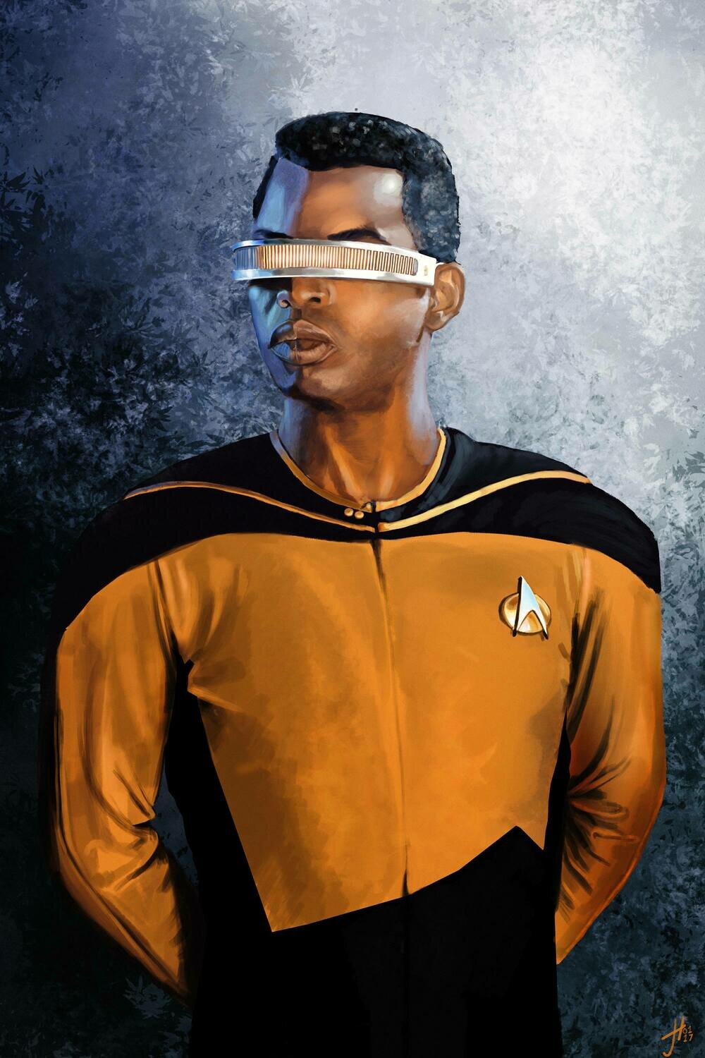 Star Trek Geordi La Forge LeVar Burton Art Print Star Trek Geordi La Forge LeVar Burton Art Print