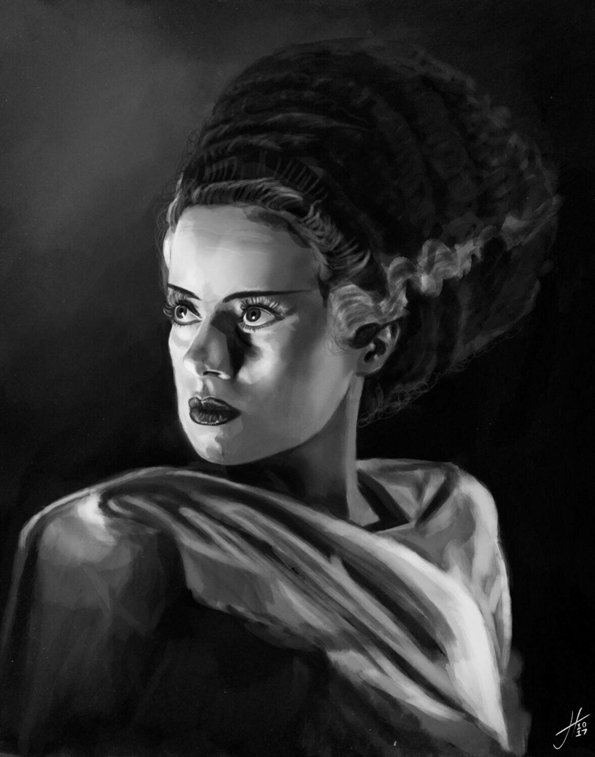 Bride of Frankenstein Art Print Bride of Frankenstein Art Print