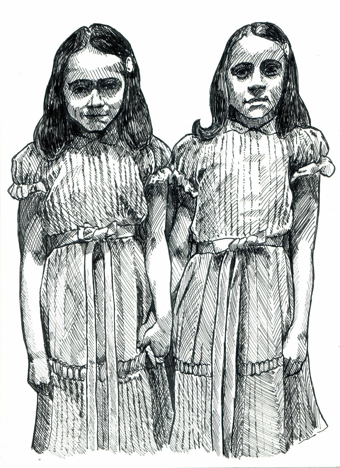 The Shining Grady Twins Drawing Print The Shining Grady Twins Drawing Print