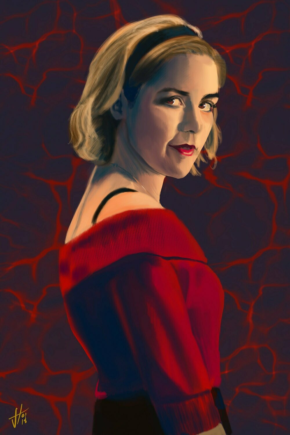 Chilling Adventures of Sabrina Art Print Kiernan Shipka Portrait Chilling Adventures of Sabrina Art Print Kiernan Shipka Portrait