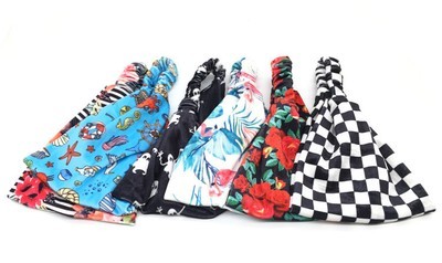 Printed velvet bandanna headband Printed velvet bandanna headband
