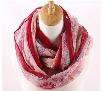 Coloured totem floral infinity scarf Coloured totem floral infinity scarf