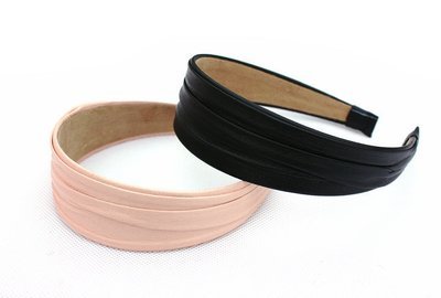 4cm-wide plain colour folded leather headbands 4cm-wide plain colour folded leather headbands