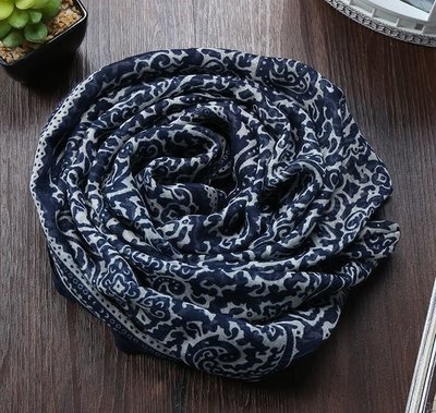 Beautiful blue print infinity scarf Beautiful blue print infinity scarf