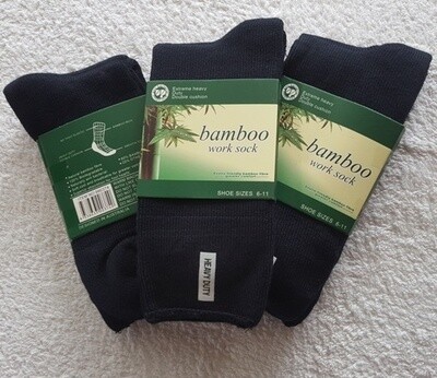 Bamboo Socks - heavy duty work sock made from ecologically sustainable bamboo production, super soft and absorbent. Designed in Australia. Bargain priced at AU$9.50 per pair Bamboo Socks - heavy duty work sock made from ecologically sustainable bamboo production, super soft and absorbent. Designed in Australia. Bargain priced at AU$9.50 per pair