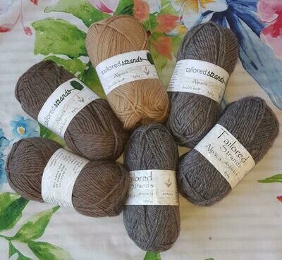 SUPER SPECIAL JULY AU$6.50 8ply Tailored Strands 100% Australian Alpaca 50g balls, normally AU$11.95/50g - Sienna Rose, Smoky Rose & MidGrey. End of batch-last balls. Cashew sold out. SUPER SPECIAL JULY AU$6.50 8ply Tailored Strands 100% Australian Alpaca 50g balls, normally AU$11.95/50g - Sienna Rose, Smoky Rose & MidGrey. End of batch-last balls. Cashew sold out.