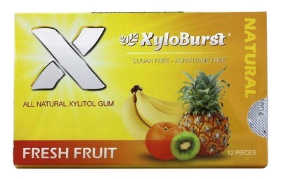 XyloBurst Xylitol Chewing Gum Fruit - 12 Pieces XyloBurst Xylitol Chewing Gum Fruit - 12 Pieces