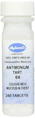 Antimonium Tartaricum 6x - 250 Tablets Antimonium Tartaricum 6x - 250 Tablets