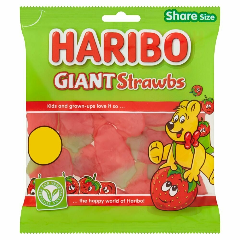 haribo giant strawberries vegetarian