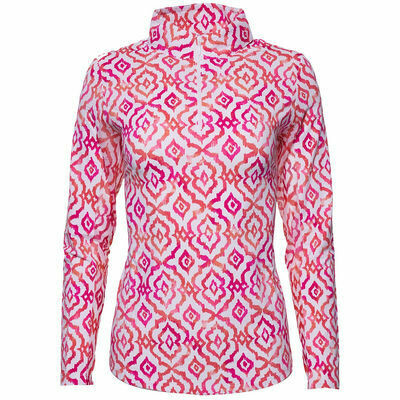 Ibkul Hollie L/S Mock Pink/Coral - XS Ibkul Hollie L/S Mock Pink/Coral - XS