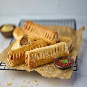 Vegan Sausage Rolls Frozen Unbaked 6 4x100g