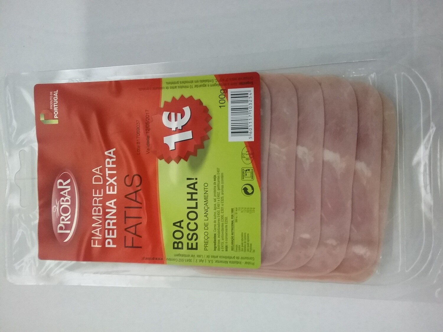 FIAMBRE PROBAR PERNA FATIADO 100g