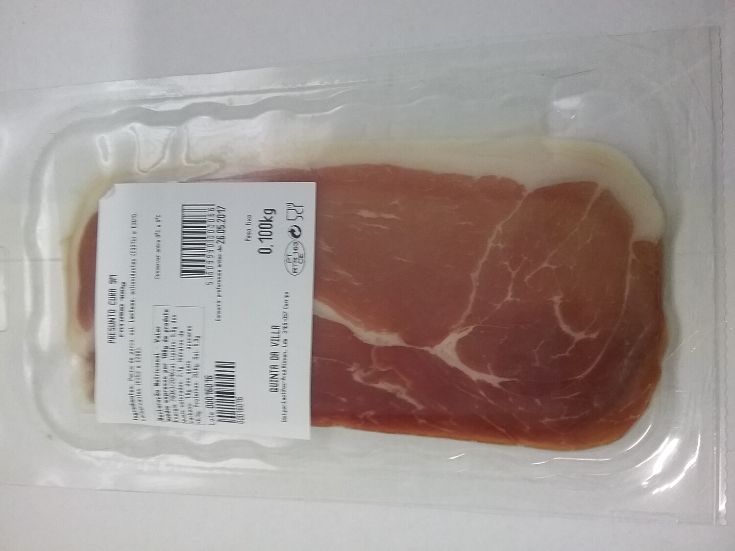 PRESUNTO QUINTA DA VILLA COV.100g FATIADO